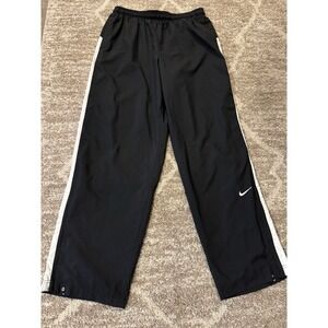 Vintage Y2K Men's Size XL Gray Tag‎ Nike Track Pants Athletic Snap Black Clean